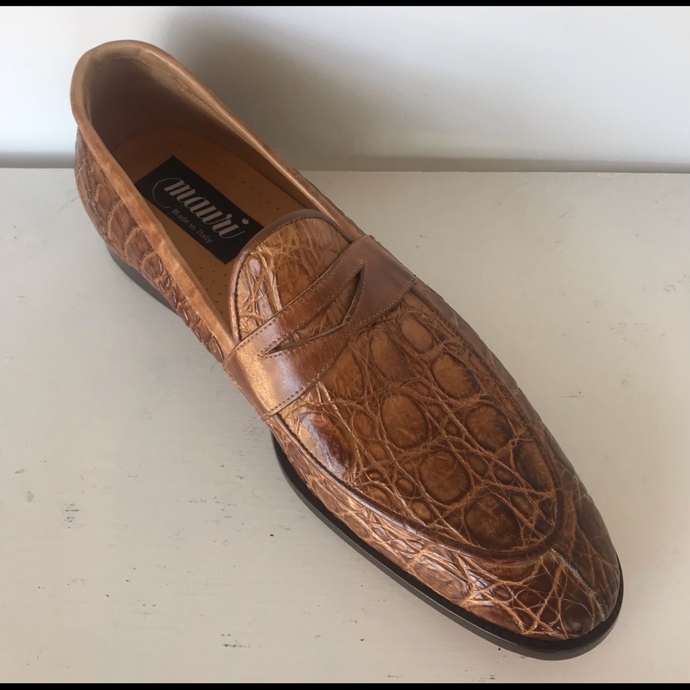 Mauri Crocodile Skin Slip-On Shoe